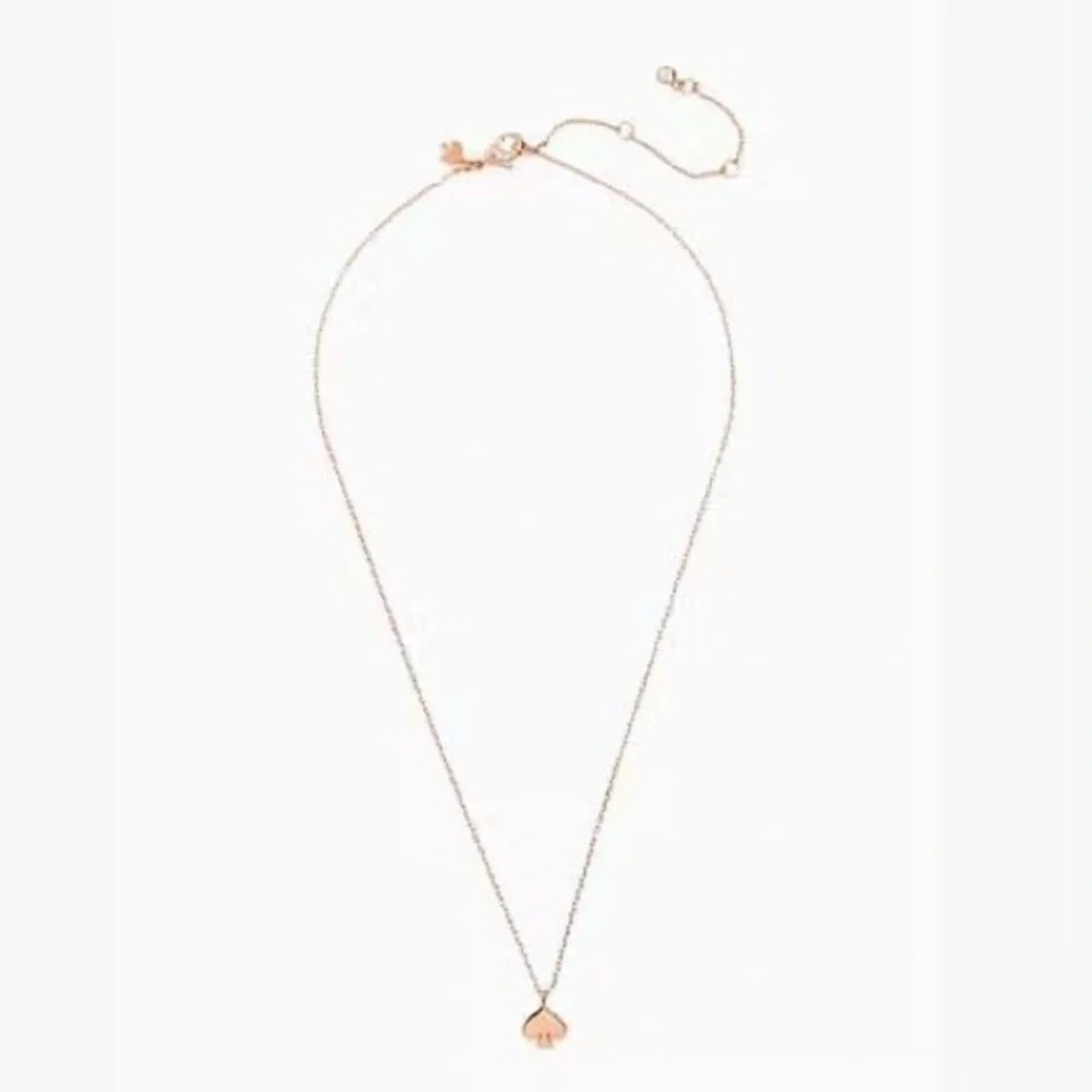KATE SPADE Everyday Spade Metal Necklace - Rose Gold
